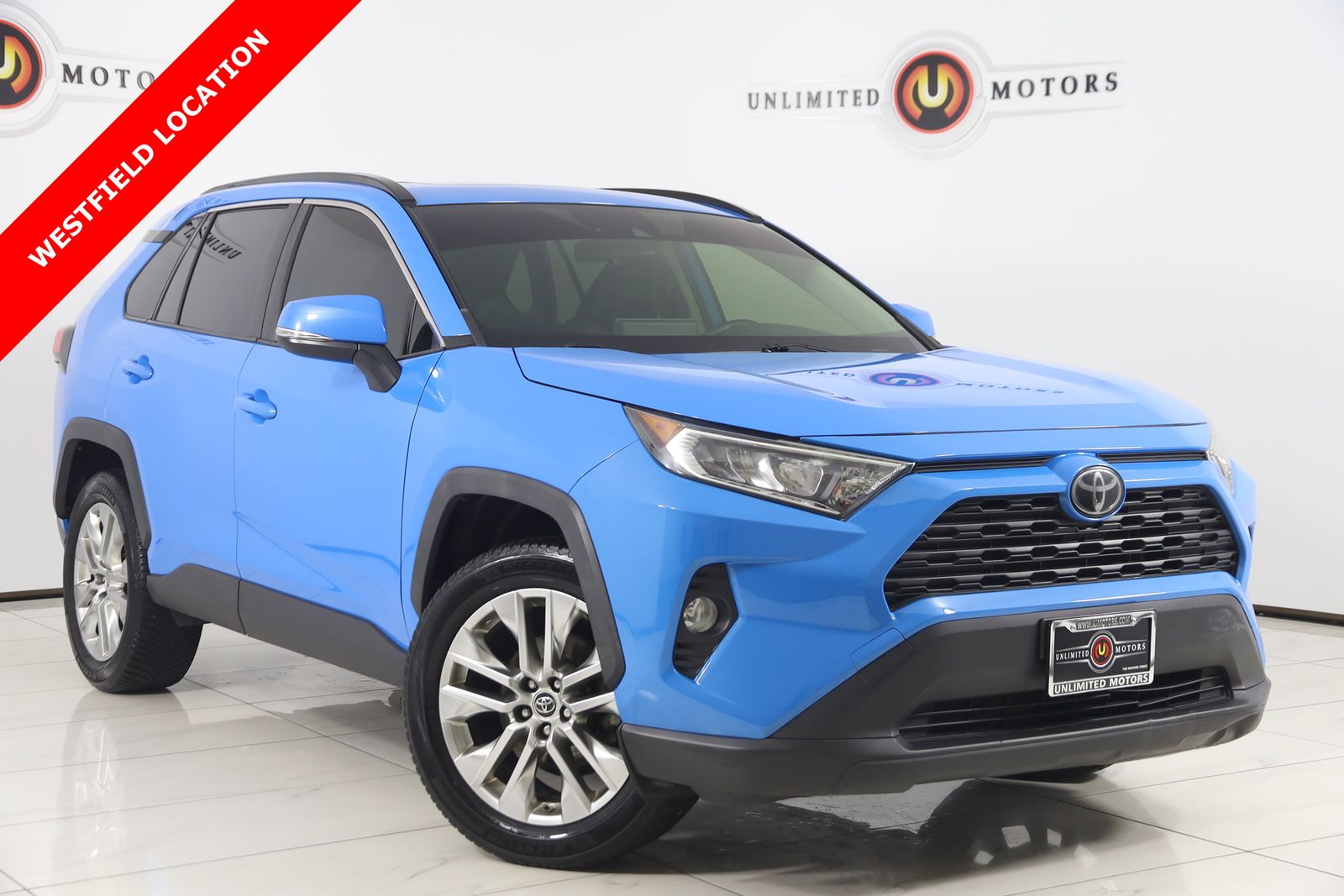 Blue Flame 2019 Toyota RAV4 XLE Premium AWD SUV / Crossover All-Wheel Drive 8-Speed Automatic