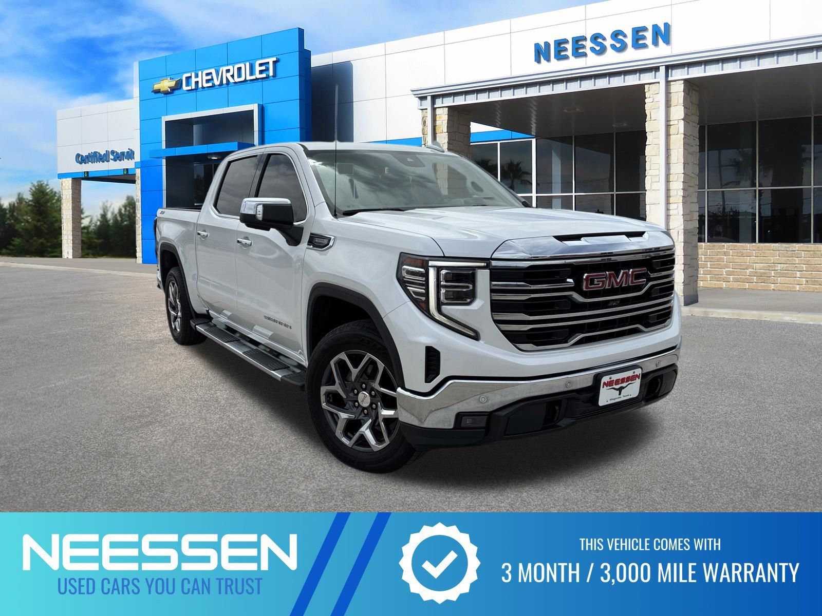 White Frost 2023 GMC Sierra 1500 Pickup Truck Four-Wheel Drive Automatic