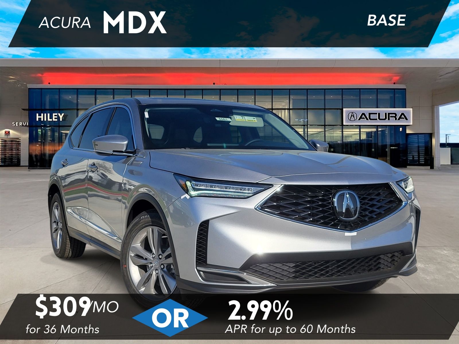 Solar Silver Metallic 2026 Acura MDX SH-AWD SUV / Crossover All-Wheel Drive Automatic