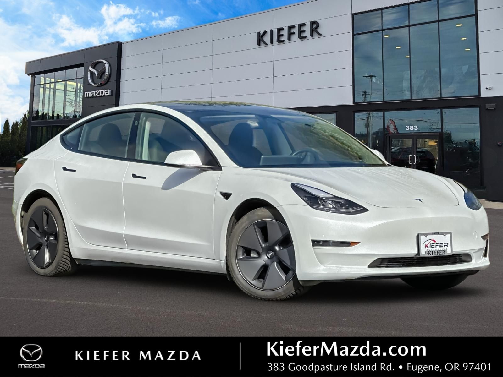 White 2023 Tesla Model 3 RWD Sedan Rear-Wheel Drive 1-Speed Automatic
