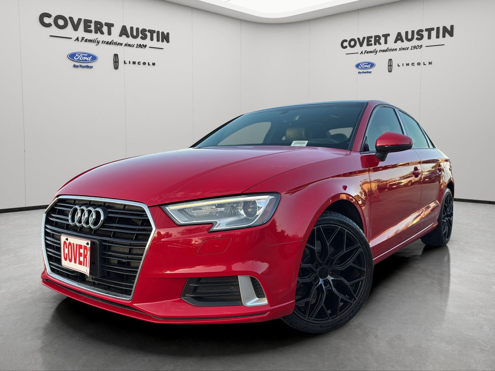 Orange (Tango Red) 2018 Audi A3 Sedan Front-Wheel Drive 6-Speed Automatic