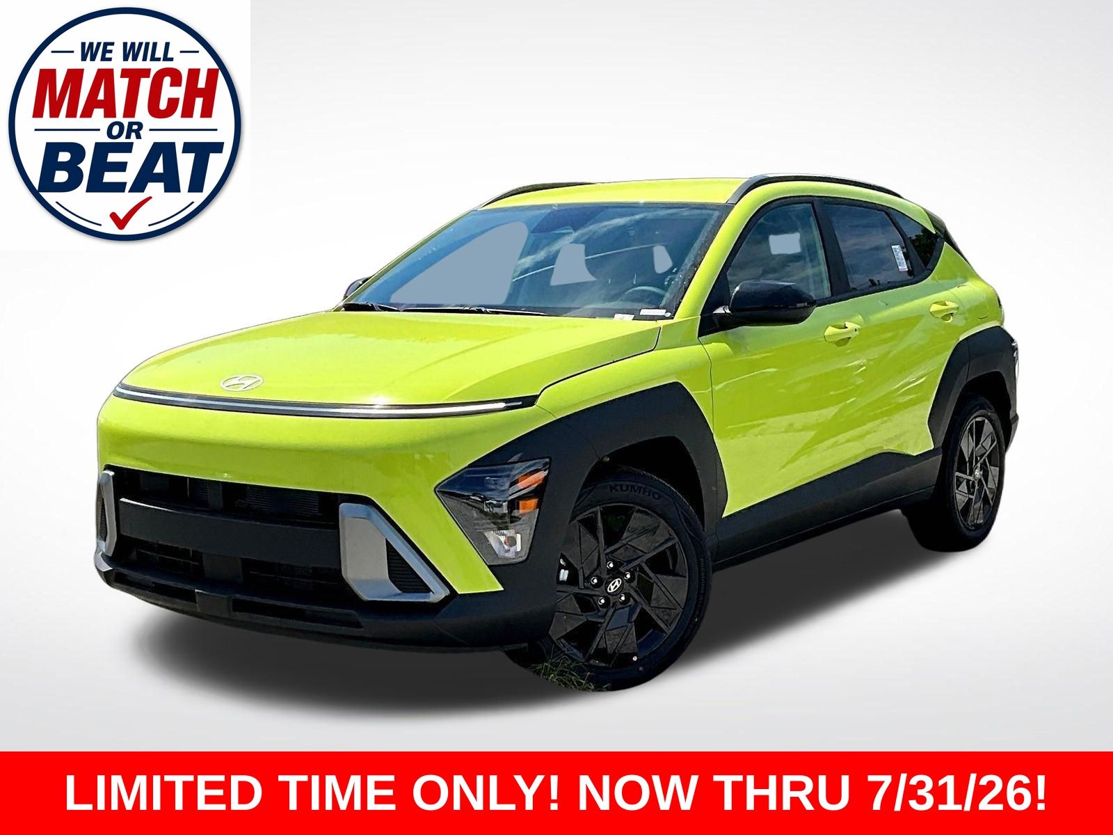 Neoteric Yellow 2026 Hyundai Kona SUV / Crossover Front-Wheel Drive Continuously Variable Transmission