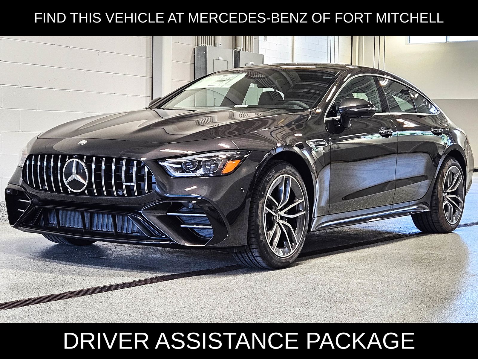 Gray (Graphite Grey Metallic) 2026 Mercedes-Benz AMG GT Coupe All-Wheel Drive 9-Speed Automatic