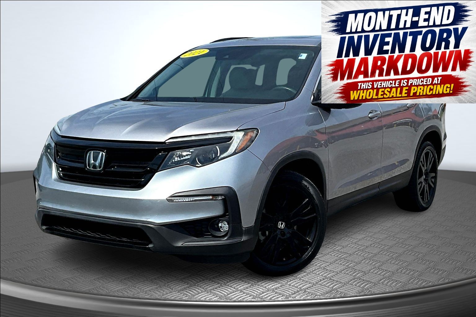 Silver 2021 Honda Pilot SUV / Crossover Front-Wheel Drive 9-Speed Automatic