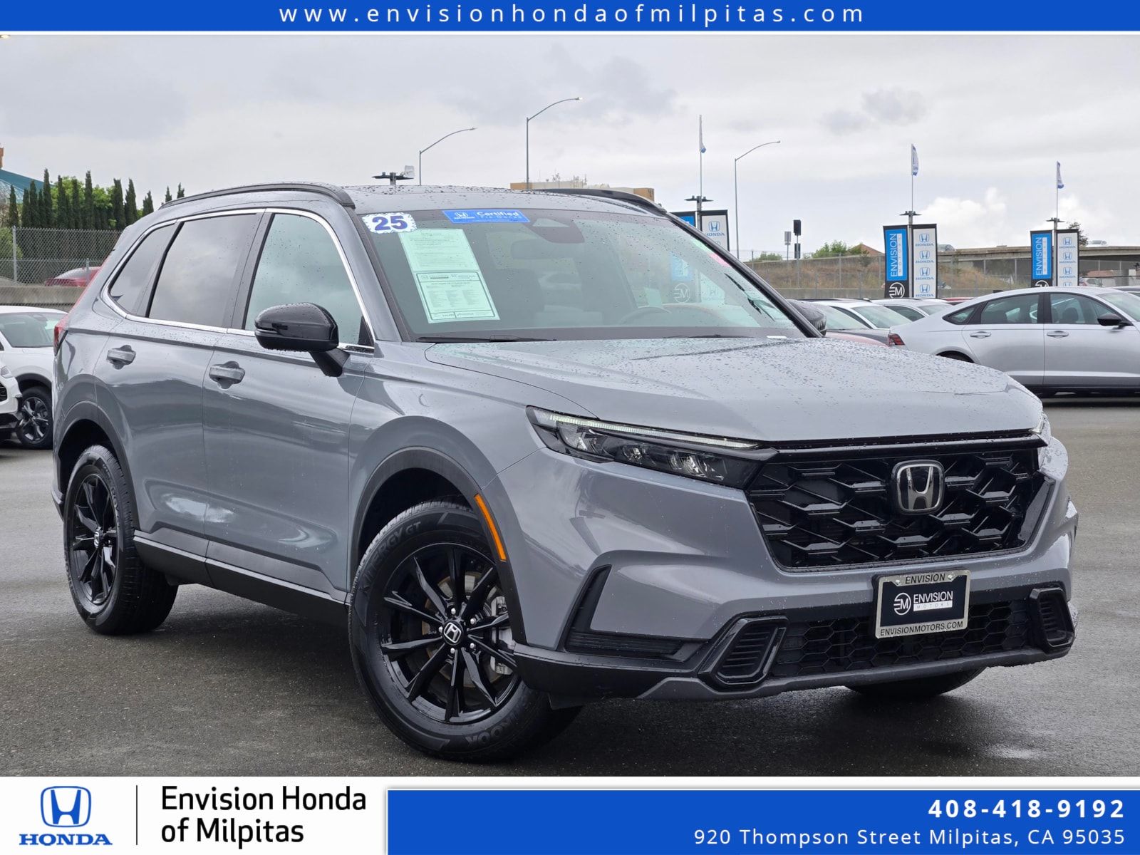 Platinum White Pearl 2025 Honda CR-V Hybrid Sport-L FWD SUV / Crossover Front-Wheel Drive Continuously Variable Transmission