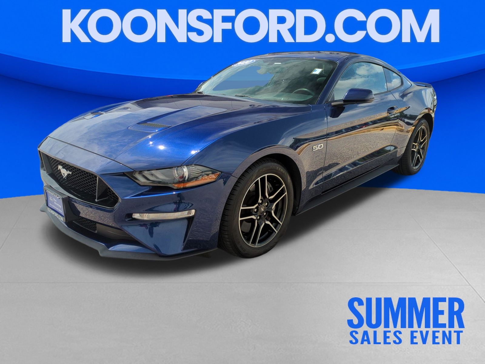 Kona Blue Metallic 2020 Ford Mustang Coupe Rear-Wheel Drive Automatic