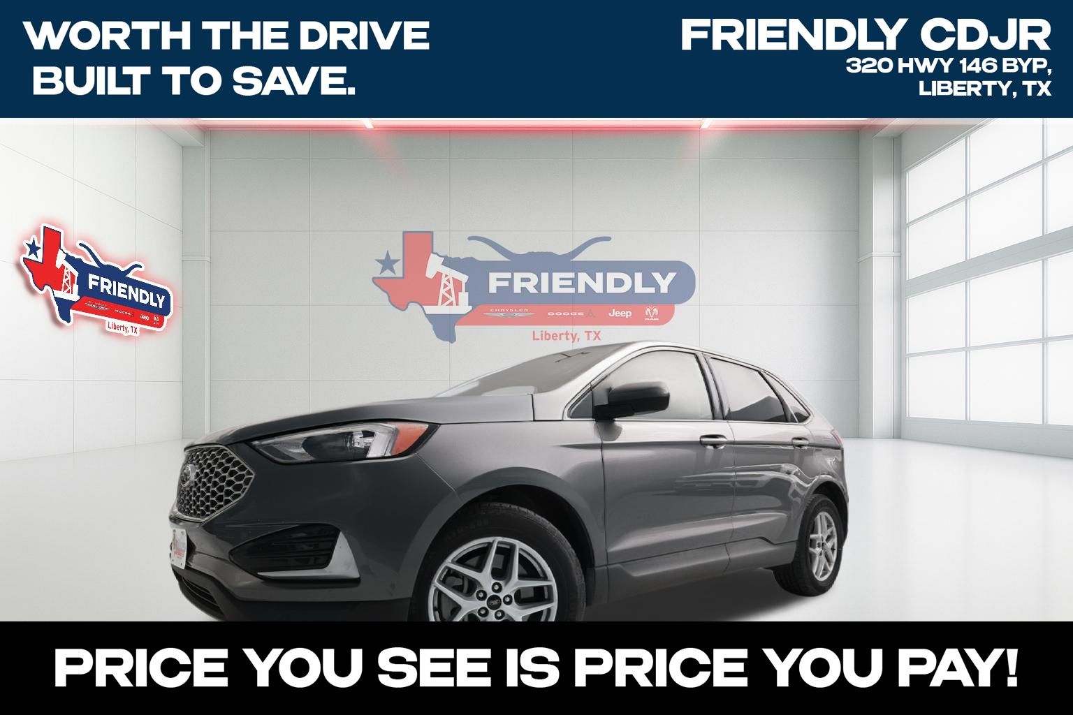 Gray Metallic 2024 Ford Edge SUV / Crossover All-Wheel Drive 8-Speed Automatic