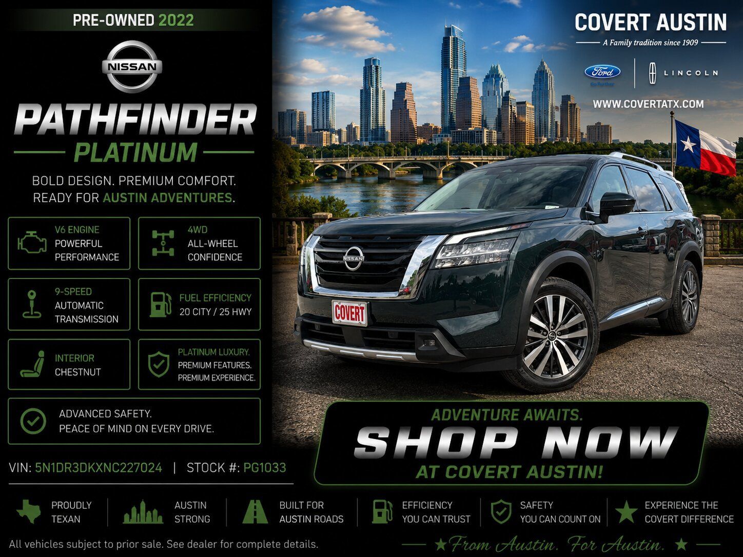 Green Pearl 2022 Nissan Pathfinder SUV / Crossover All-Wheel Drive 9-Speed Automatic