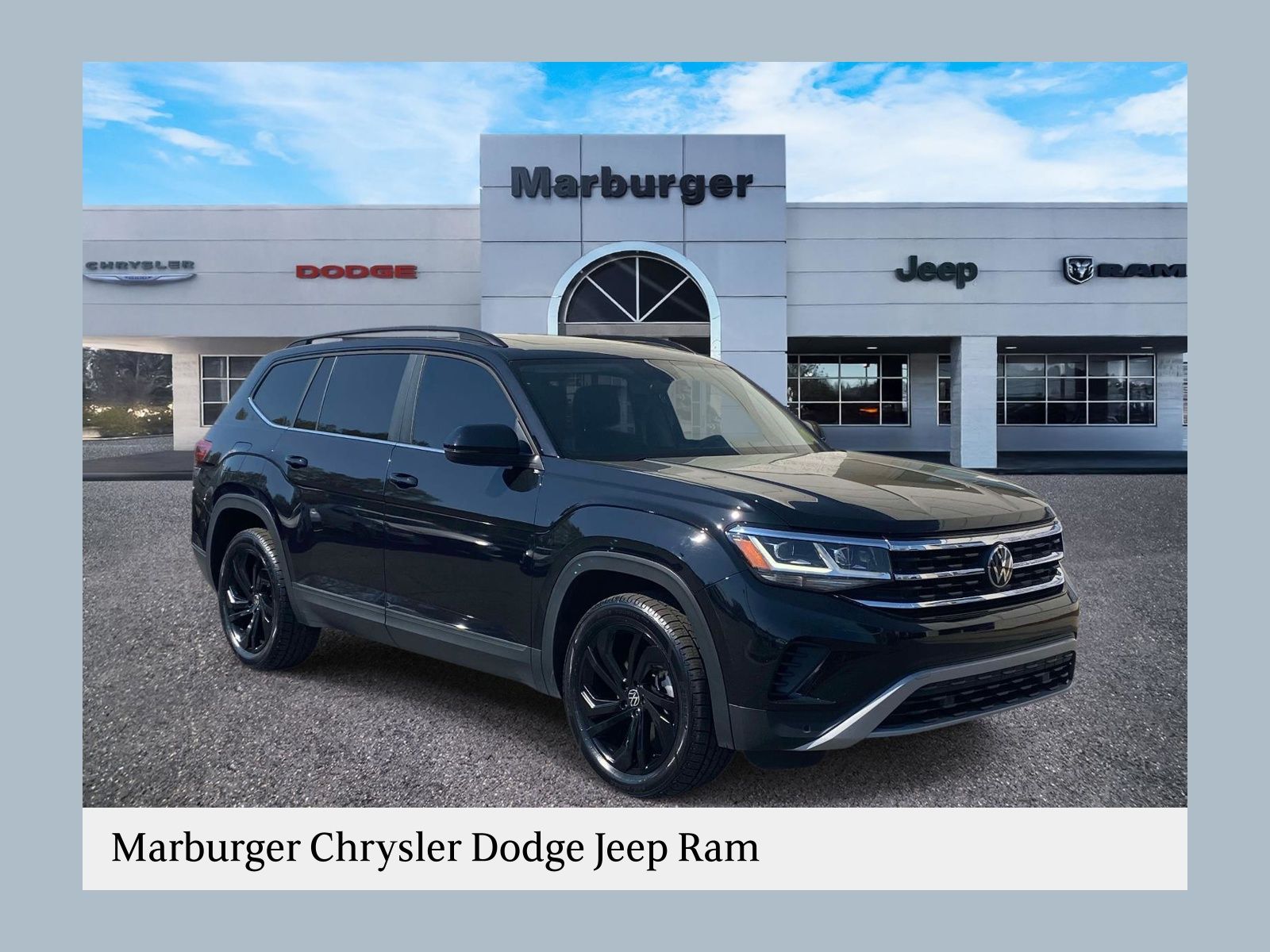 Deep Black 2023 Volkswagen Atlas 8-Speed Automatic