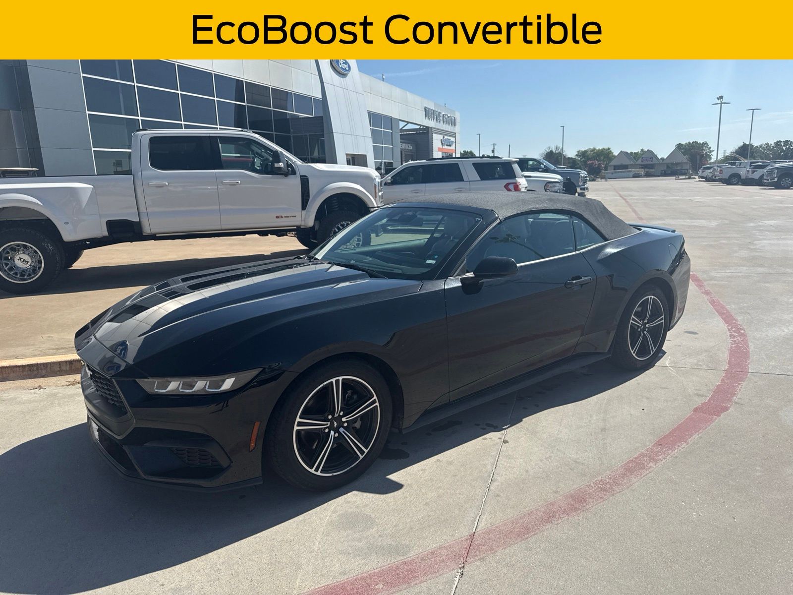 Shadow Black 2024 Ford Mustang Convertible Rear-Wheel Drive Automatic