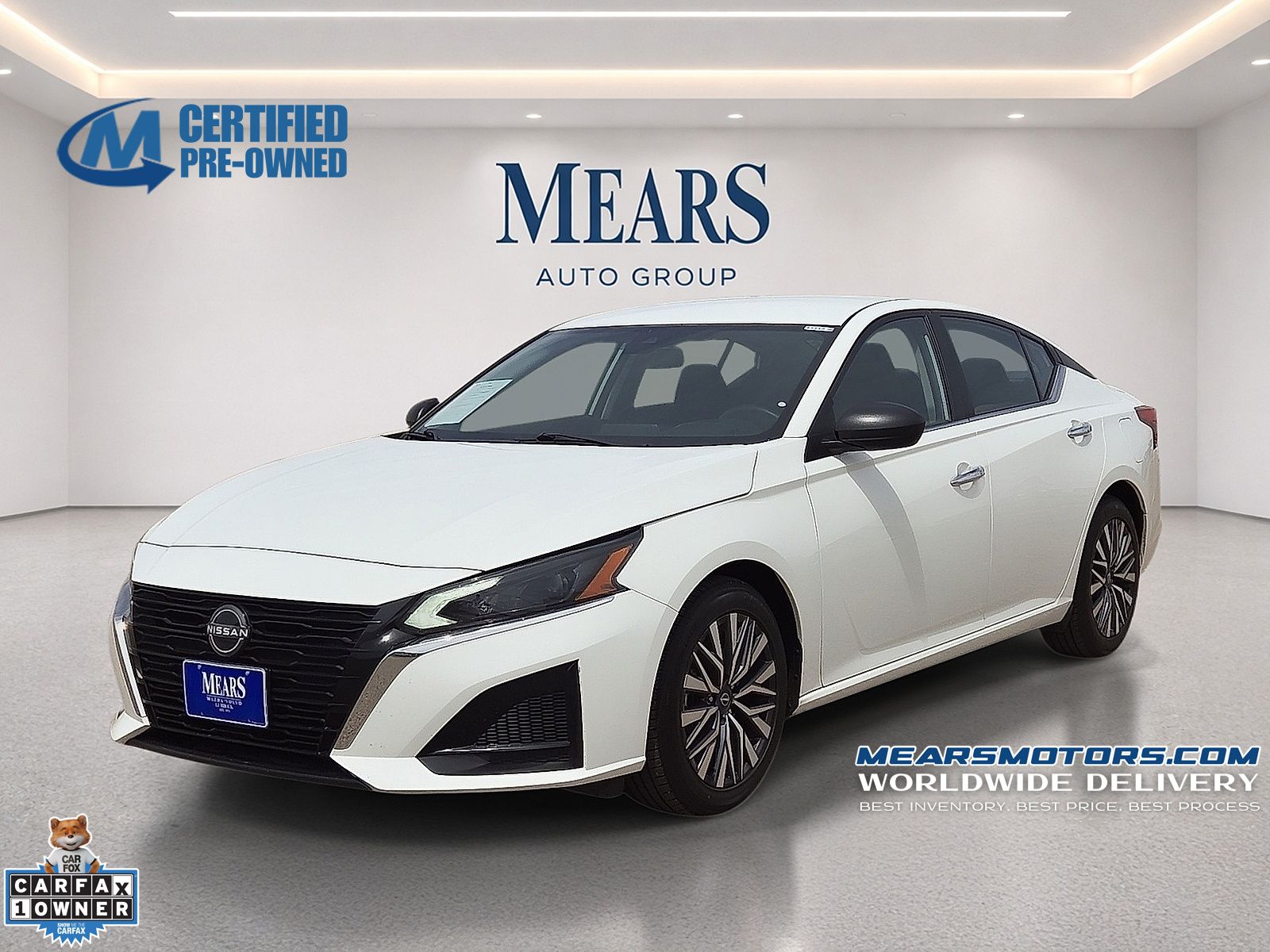 Glacier White 2025 Nissan Altima Sedan Front-Wheel Drive Continuously Variable Transmission