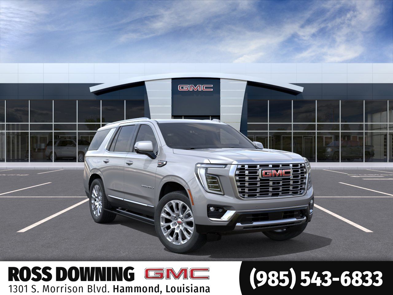 2026 GMC Yukon Denali Silver at Ross Downing Buick GMC