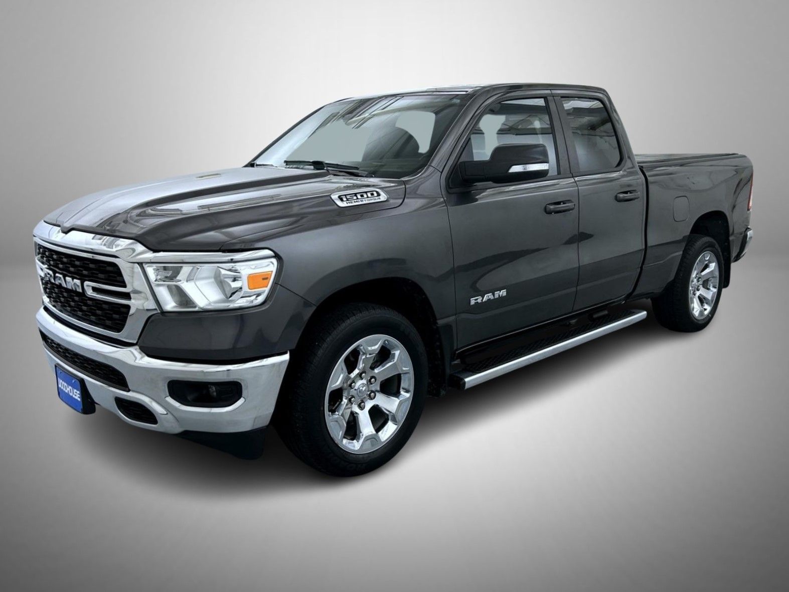 Gray (Granite Crystal Metallic Clearcoat) 2022 RAM 1500 Big Horn Quad Cab 4WD Pickup Truck Four-Wheel Drive 8-Speed Automatic
