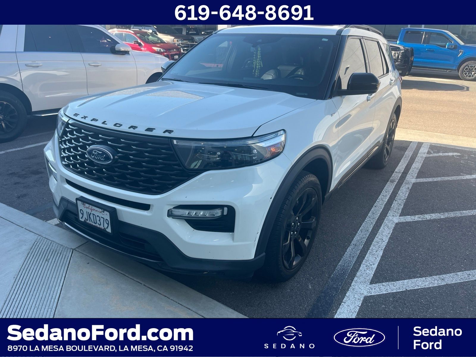 Star White Metallic Tri-Coat 2023 Ford Explorer SUV / Crossover Rear-Wheel Drive Automatic