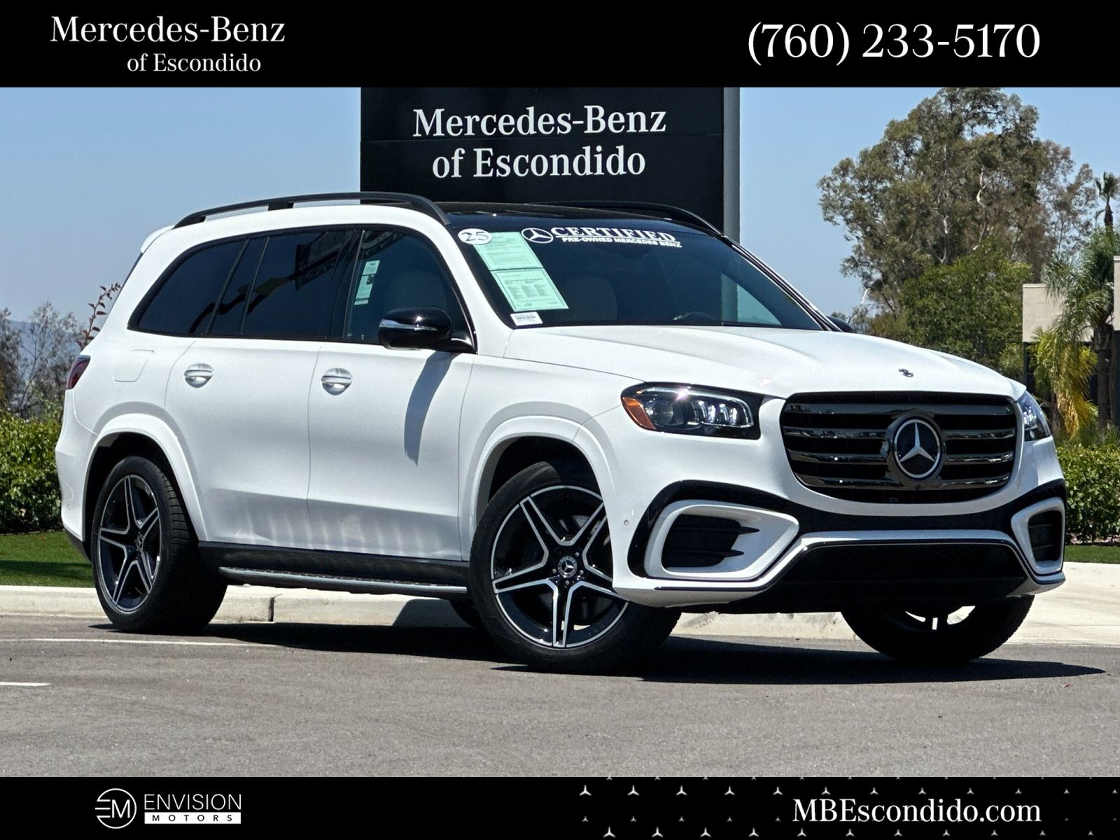 Polar White 2025 Mercedes-Benz GLS 450 4MATIC SUV / Crossover All-Wheel Drive 9-Speed Automatic