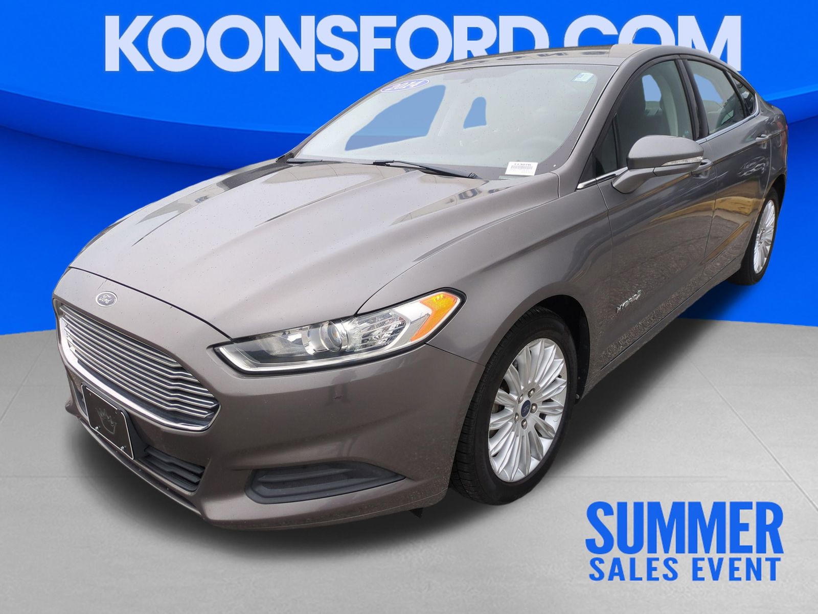 Sterling Gray Metallic 2014 Ford Fusion Hybrid Sedan Front-Wheel Drive Continuously Variable Transmission