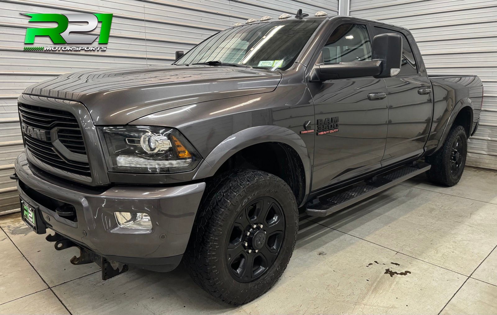 Gray (Granite Crystal Metallic Clearcoat) 2018 RAM 3500 Pickup Truck Four-Wheel Drive 6-Speed Automatic