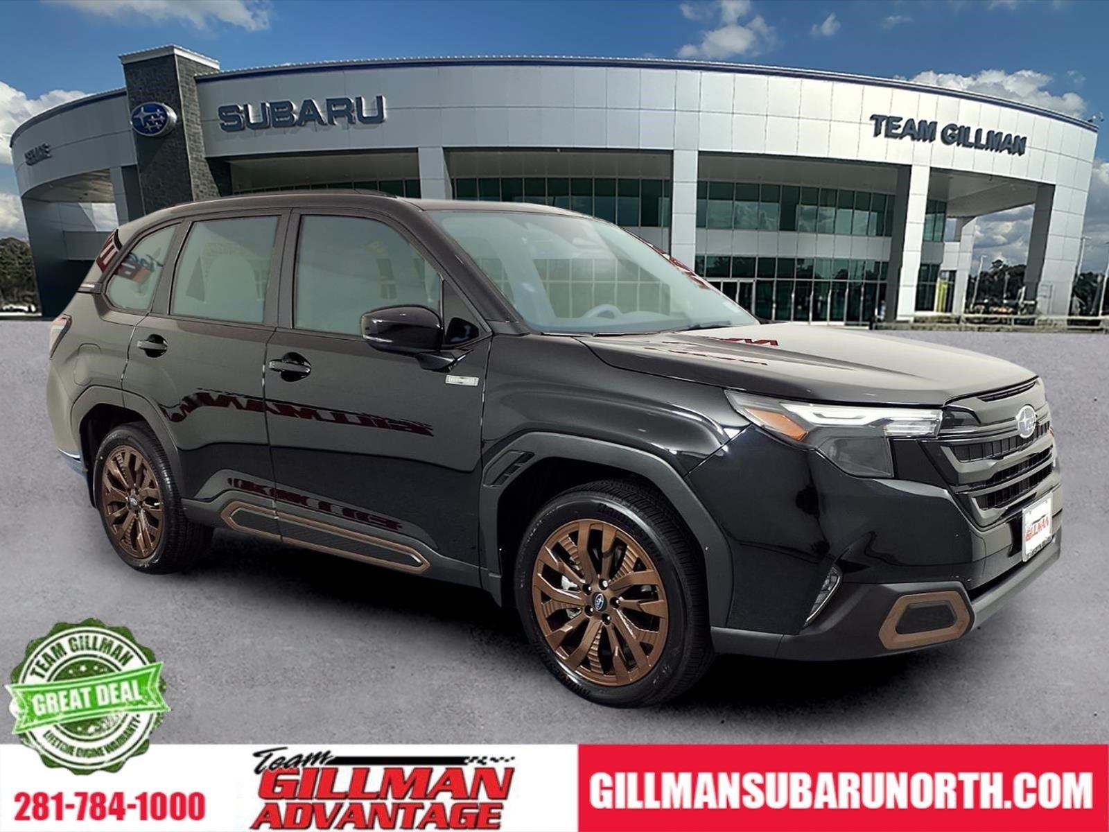 Crystal Black Silica 2025 Subaru Forester Hybrid Sport AWD SUV / Crossover All-Wheel Drive Continuously Variable Transmission