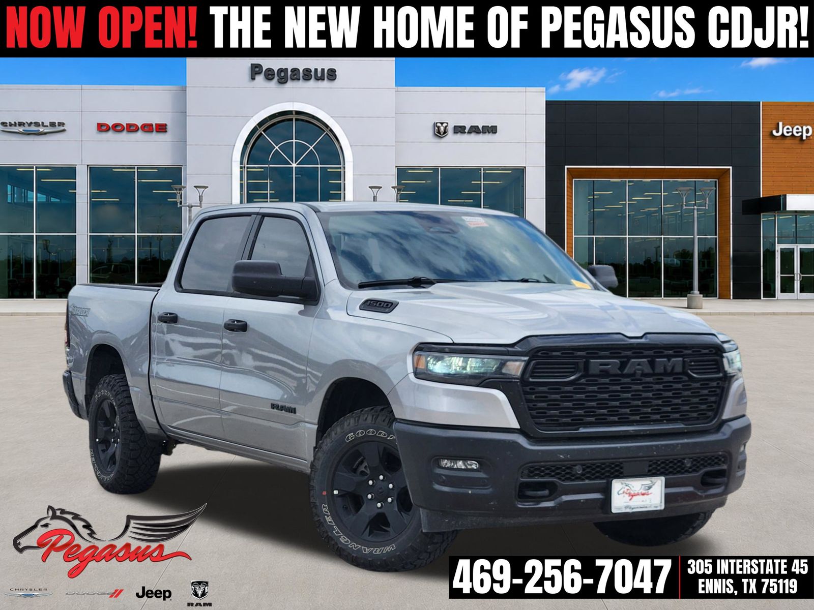 Billet Silver Metallic Clearcoat 2026 RAM 1500 Pickup Truck Four-Wheel Drive 8-Speed Automatic