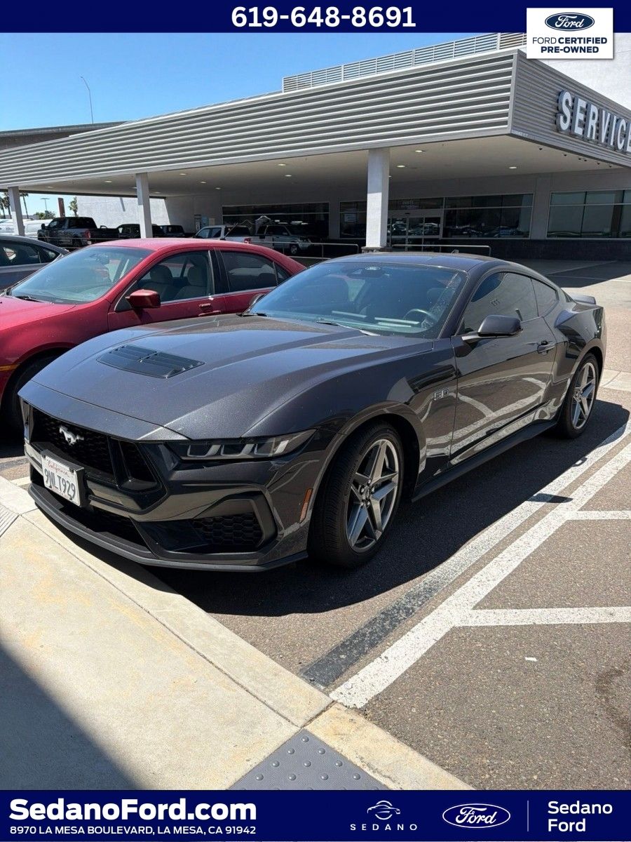 Carbonized Gray Metallic 2024 Ford Mustang Coupe Rear-Wheel Drive Automatic