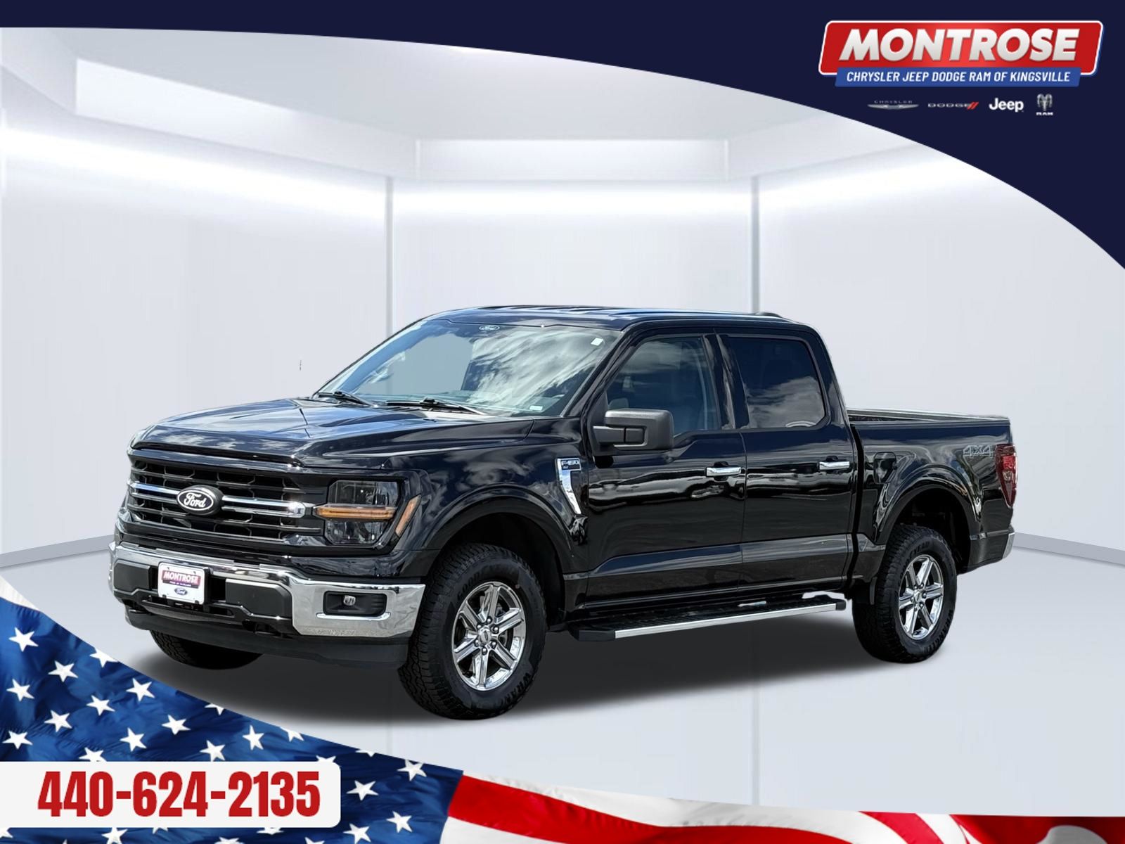 Black Metallic 2025 Ford F-150 Pickup Truck Four-Wheel Drive Automatic
