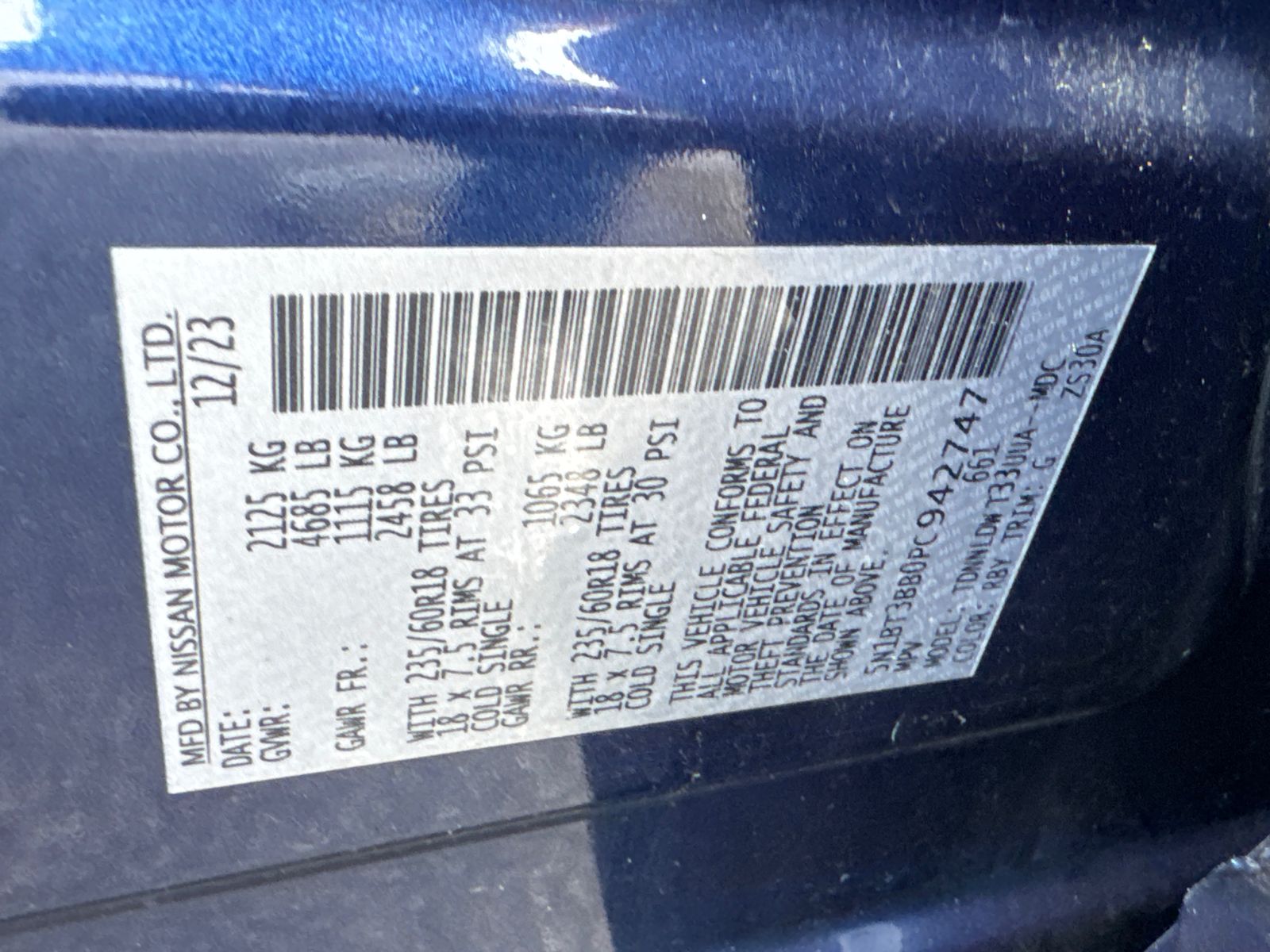 Used 2023 Blue Nissan SV image 32