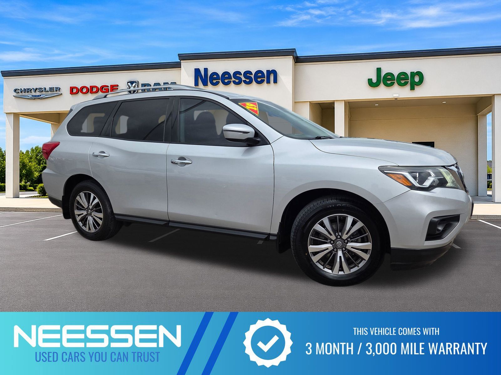 Brilliant Silver Metallic 2019 Nissan Pathfinder SV FWD SUV / Crossover Front-Wheel Drive Continuously Variable Transmission