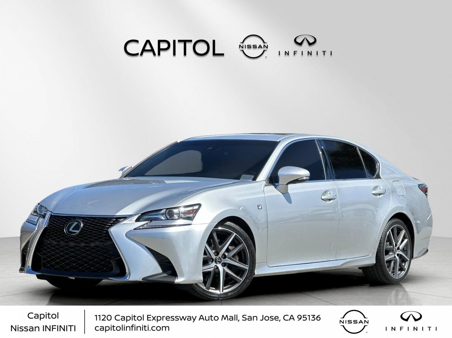 Gray (Liquid Platinum) 2018 Lexus GS 350 F Sport RWD Sedan Rear-Wheel Drive 8-Speed Automatic