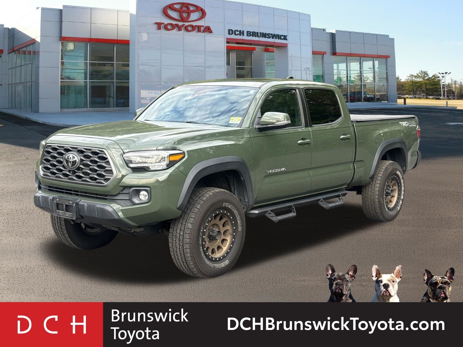 Army Green 2021 Toyota Tacoma Pickup Truck Four-Wheel Drive 6-Speed Automatic