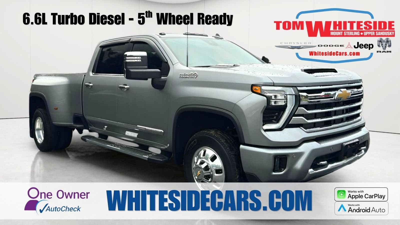 Sterling Gray Metallic 2025 Chevrolet Silverado 3500HD Pickup Truck Four-Wheel Drive Automatic