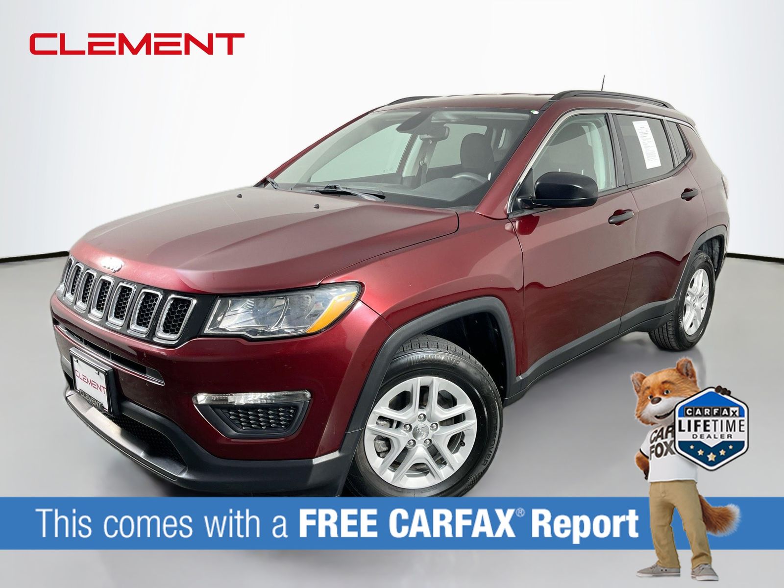 Velvet Red Pearlcoat 2021 Jeep Compass SUV / Crossover Front-Wheel Drive 6-Speed Automatic