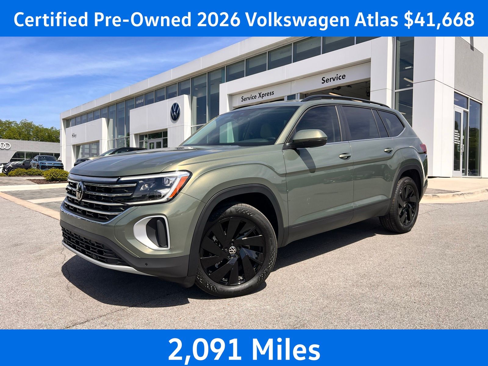 Avocado Green Pearl 2026 Volkswagen Atlas SE FWD with Technology SUV / Crossover Front-Wheel Drive 8-Speed Automatic