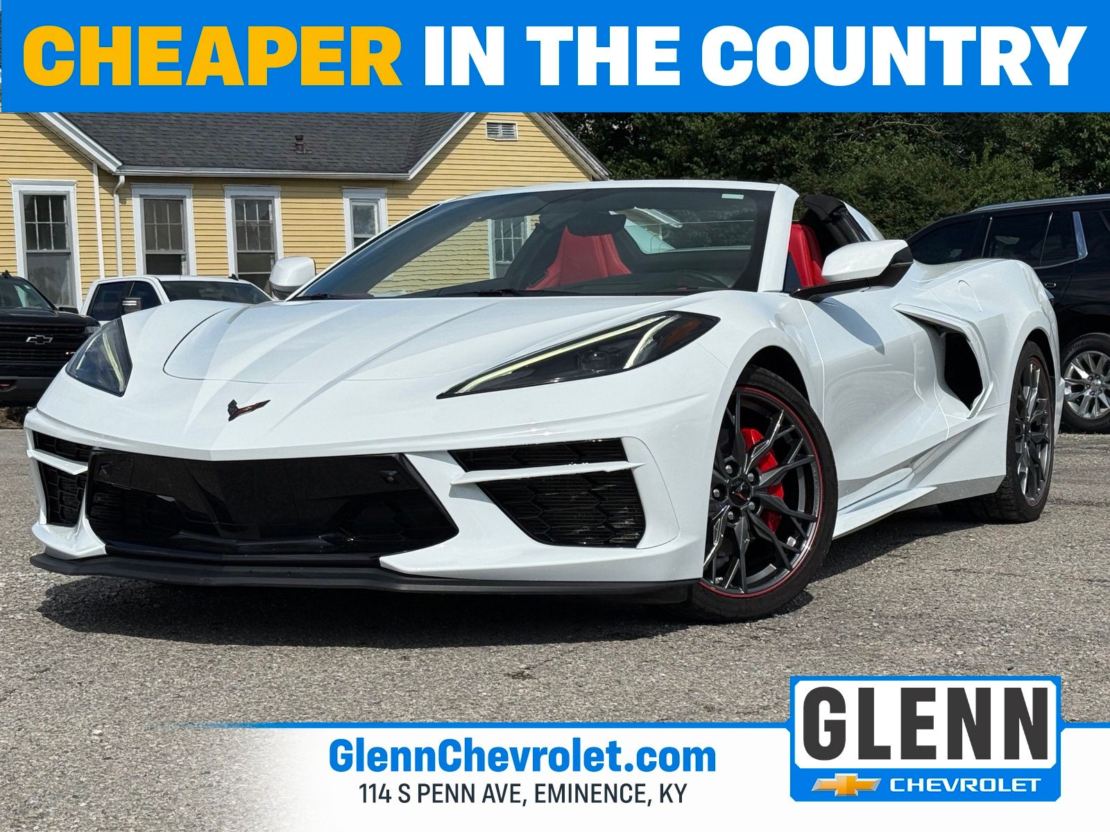 Arctic White 2023 Chevrolet Corvette Convertible Rear-Wheel Drive 8-Speed Dual Clutch