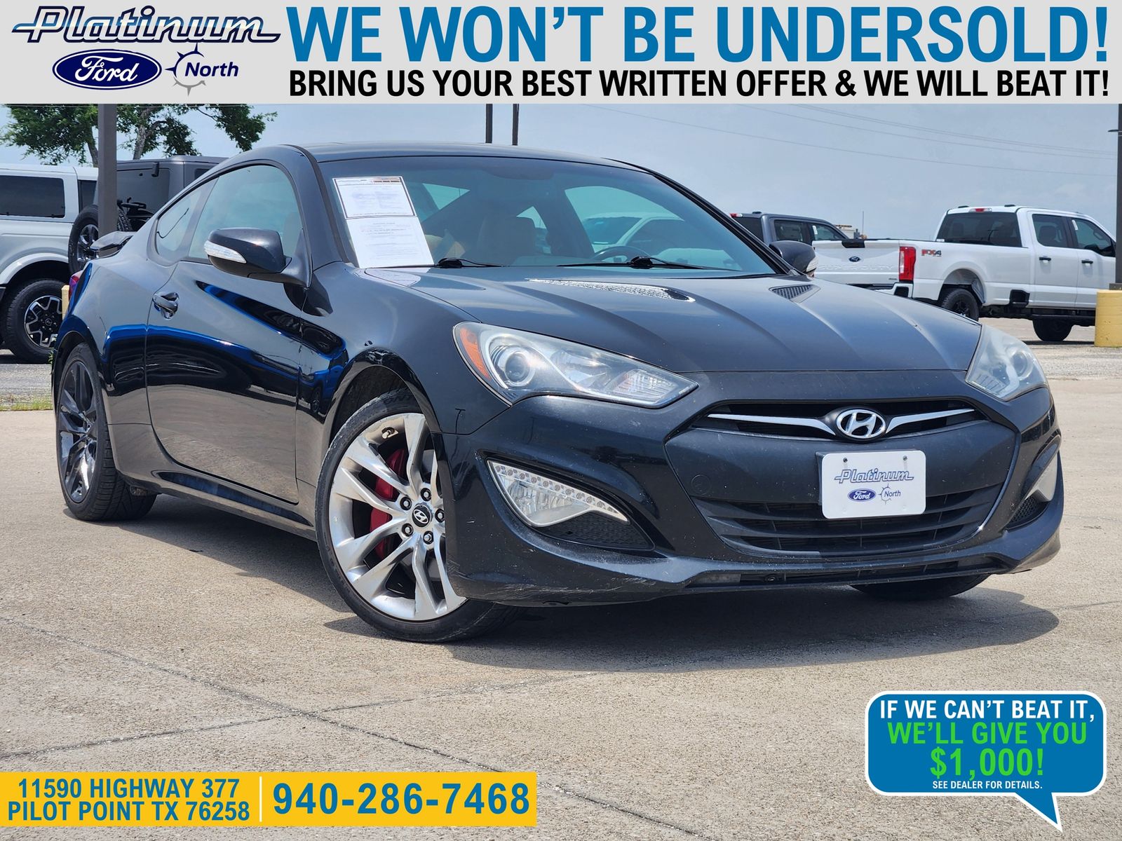Caspian Black 2015 Hyundai Genesis Coupe Coupe Rear-Wheel Drive 8-Speed Automatic