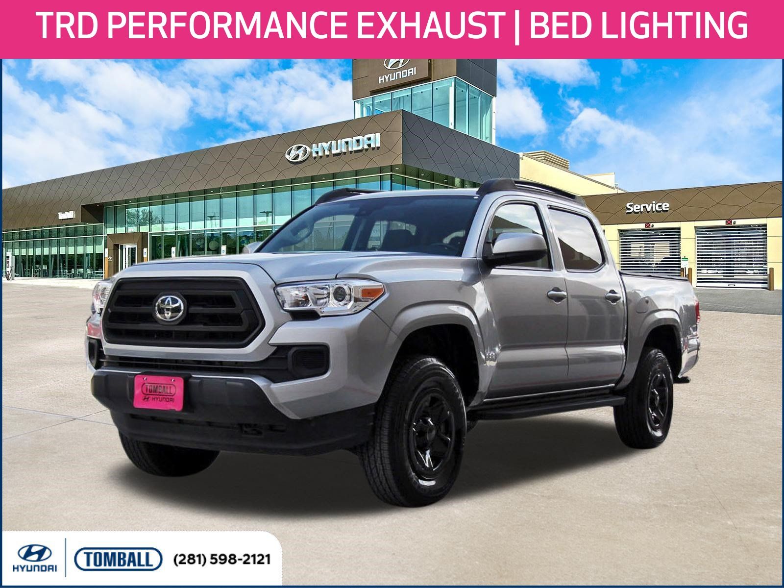 Celestial Silver Metallic 2023 Toyota Tacoma Pickup Truck Four-Wheel Drive 6-Speed Automatic