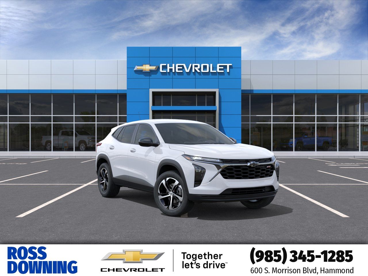 2026 Chevrolet Trax 1RS White at Ross Downing Chevrolet