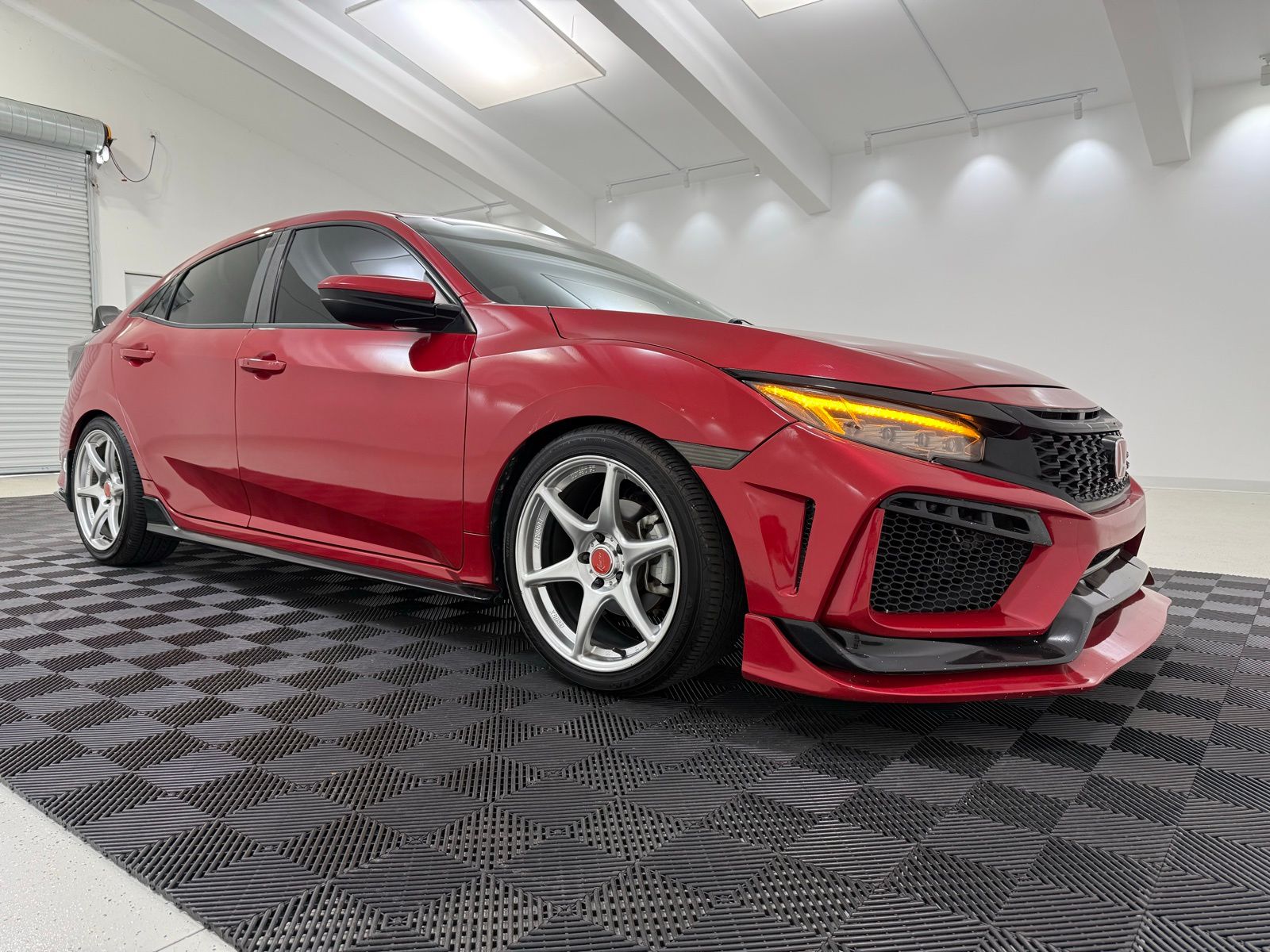 Red 2021 Honda Civic Hatchback Hatchback Front-Wheel Drive Continuously Variable Transmission