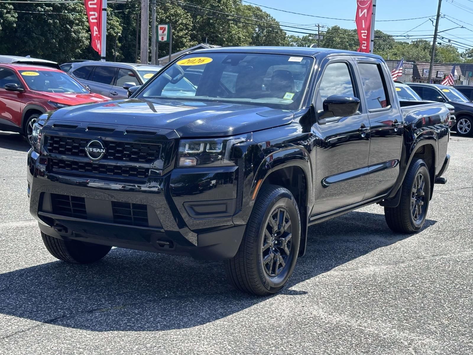 Super Black 2026 Nissan Frontier Pickup Truck Four-Wheel Drive 9-Speed Automatic Overdrive