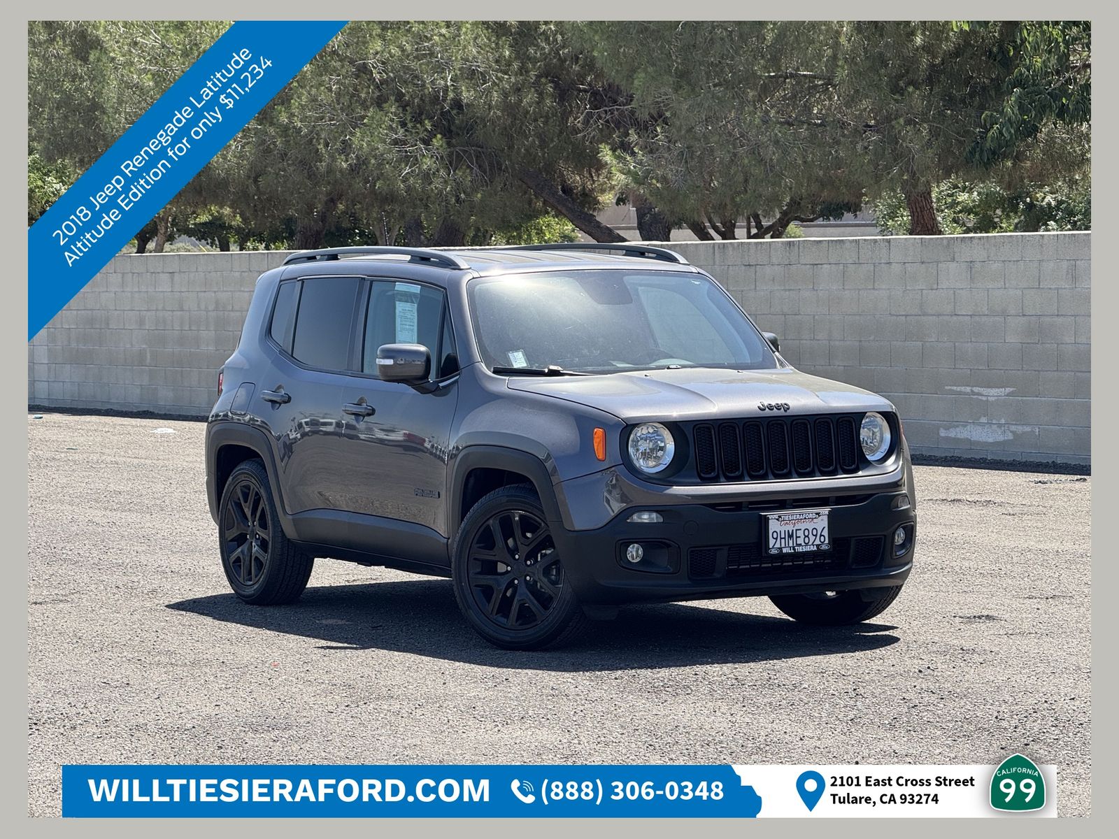 Gray (Granite Crystal Metallic Clearcoat) 2018 Jeep Renegade SUV / Crossover Front-Wheel Drive 9-Speed Automatic