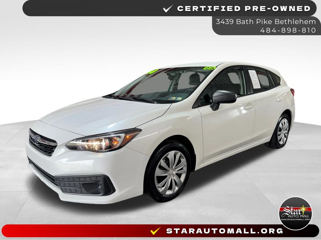 Crystal White Pearl 2020 Subaru Impreza Hatchback All-Wheel Drive Continuously Variable Transmission