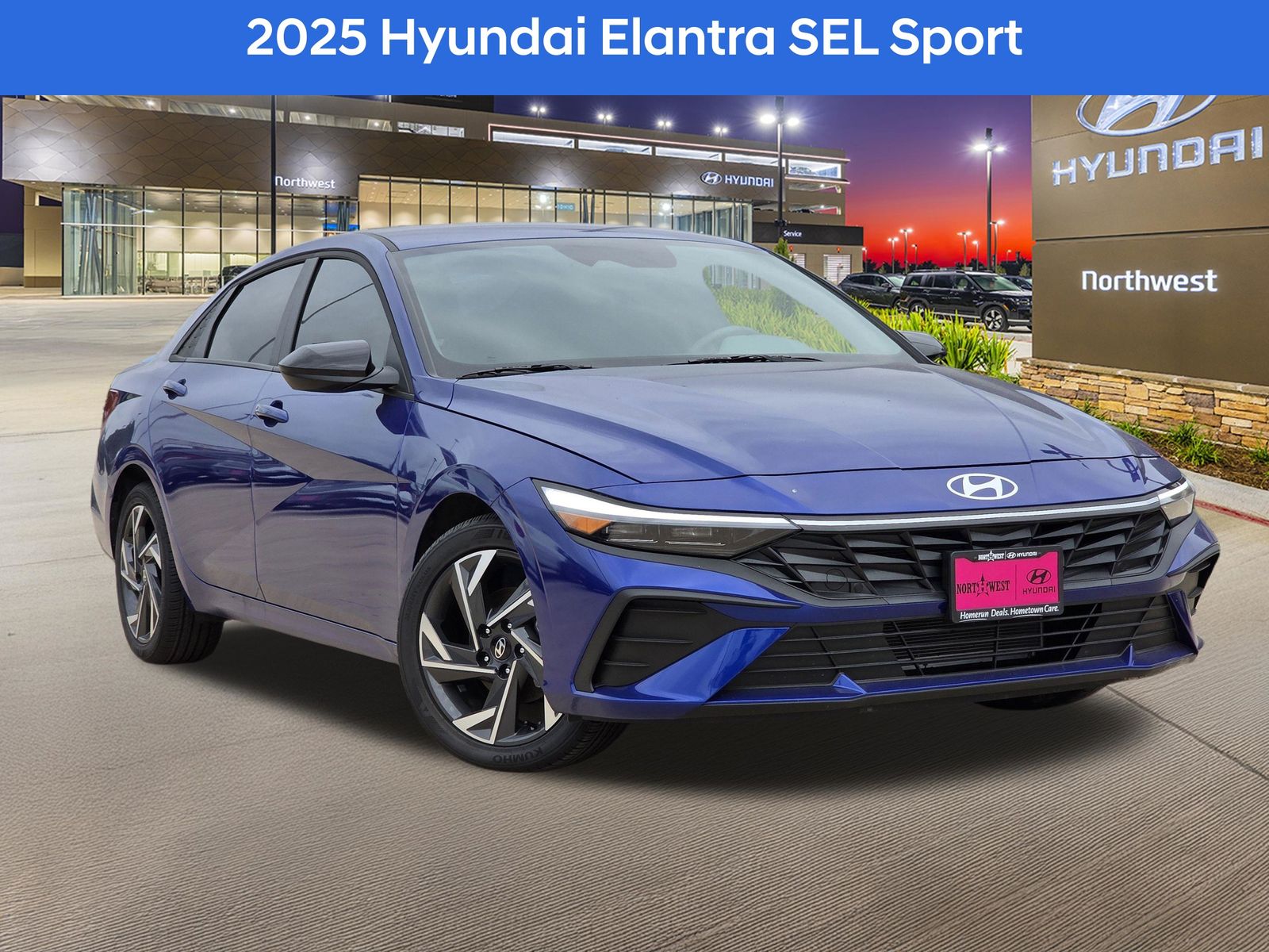 Intense Blue 2025 Hyundai Elantra Sedan Front-Wheel Drive Continuously Variable Transmission