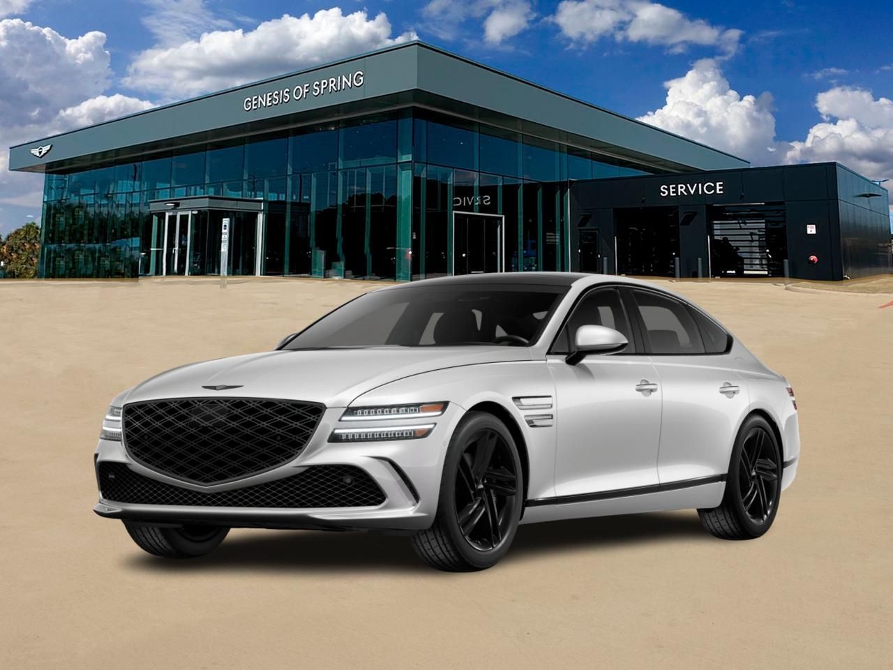 2026 Genesis G80 3.5T Prestige Black White at Genesis of Spring