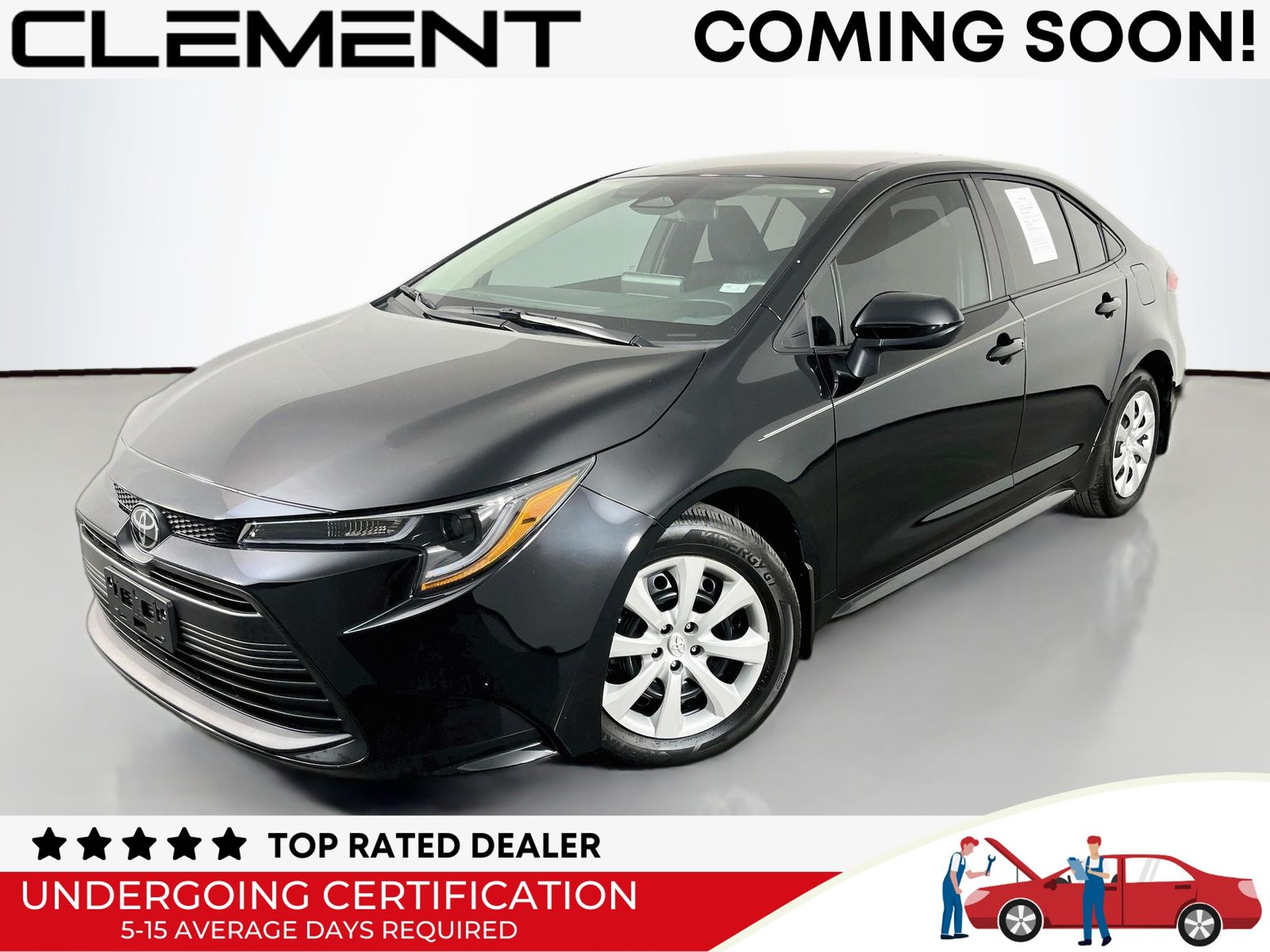 Midnight Black Metallic 2025 Toyota Corolla Sedan Front-Wheel Drive Continuously Variable Transmission
