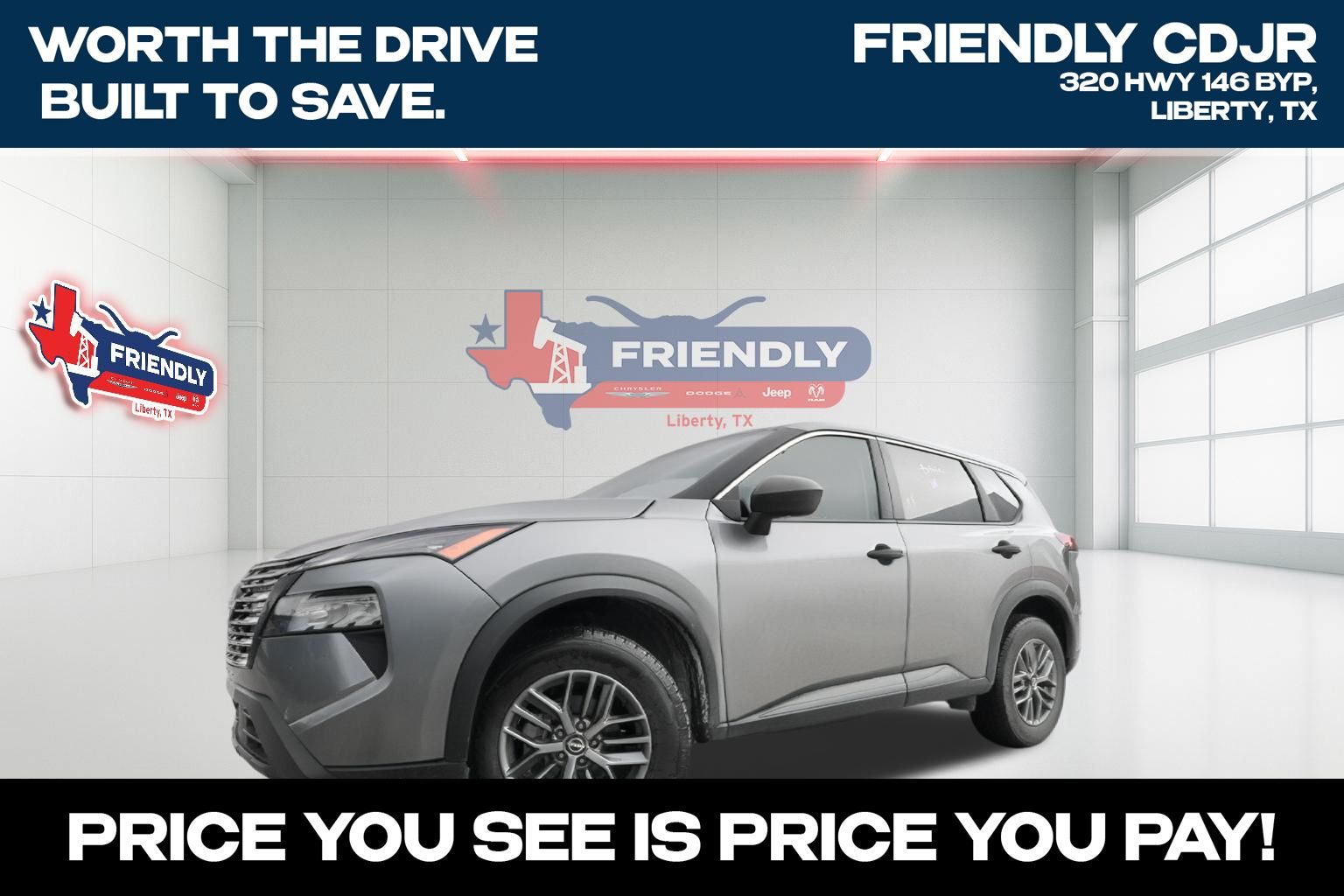 Gray (Gun Metallic) 2024 Nissan Rogue S AWD SUV / Crossover All-Wheel Drive Continuously Variable Transmission