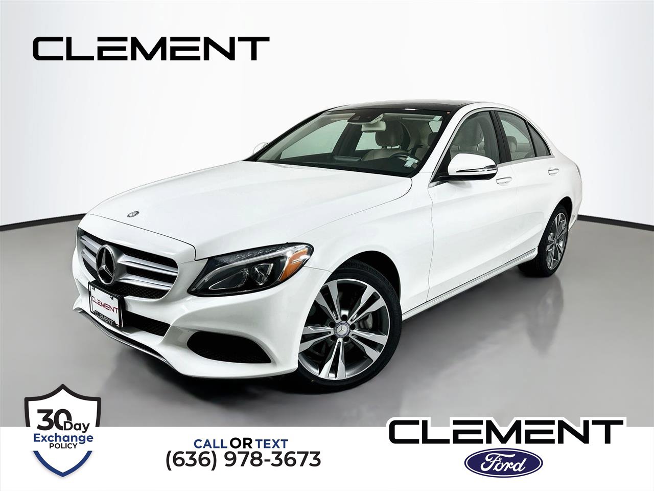 White 2017 Mercedes-Benz C-Class Sedan All-Wheel Drive 7-Speed Automatic