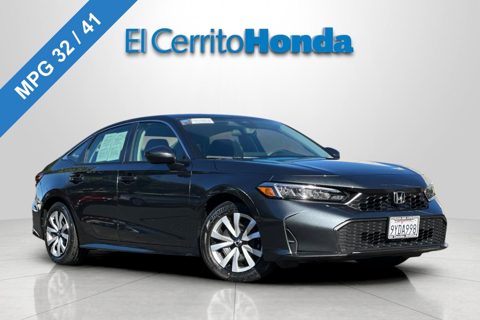 Meteorite Gray Metallic 2026 Honda Civic LX FWD Sedan Front-Wheel Drive Continuously Variable Transmission