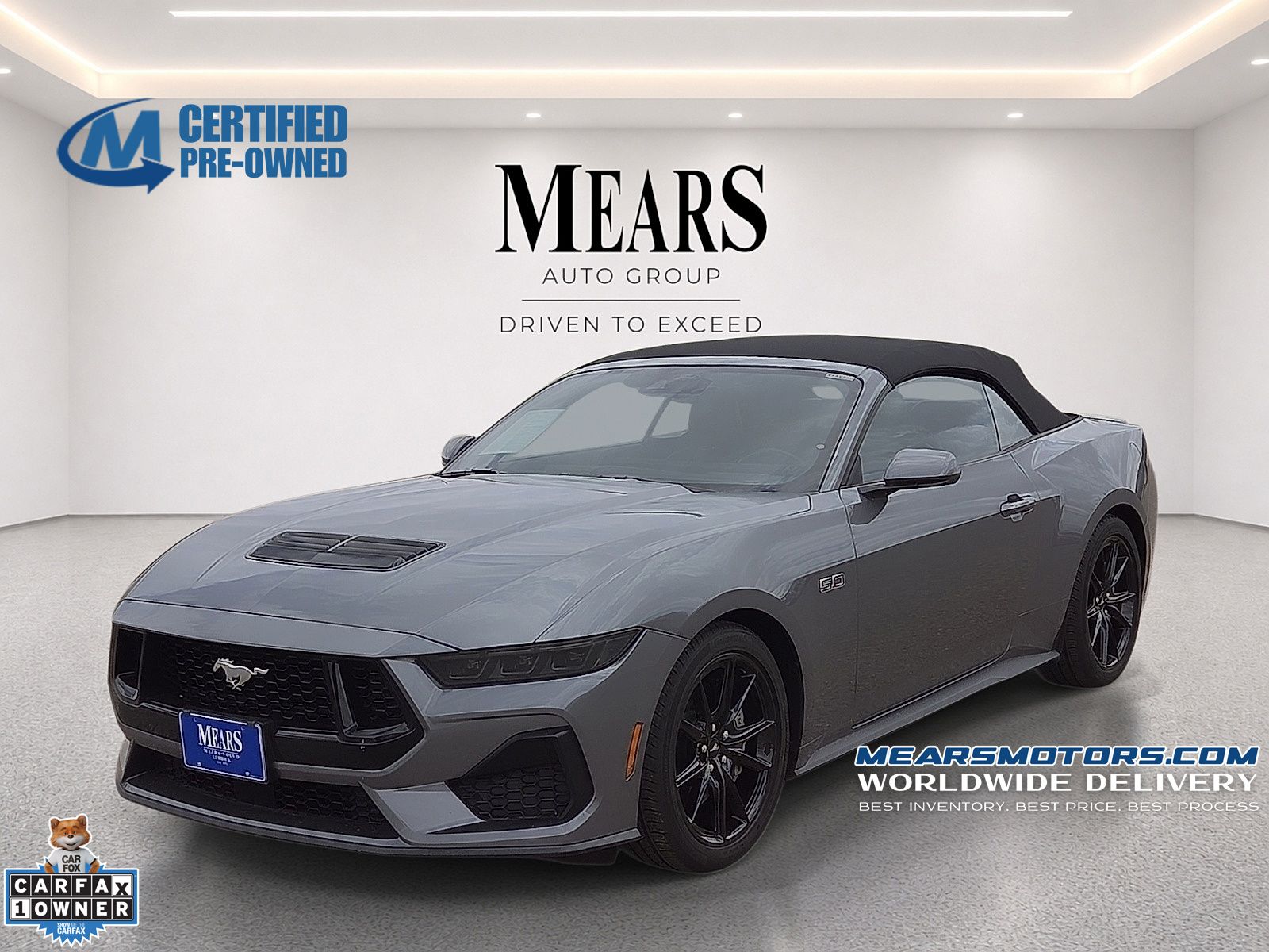 Carbonized Gray Metallic 2025 Ford Mustang Convertible Rear-Wheel Drive Automatic