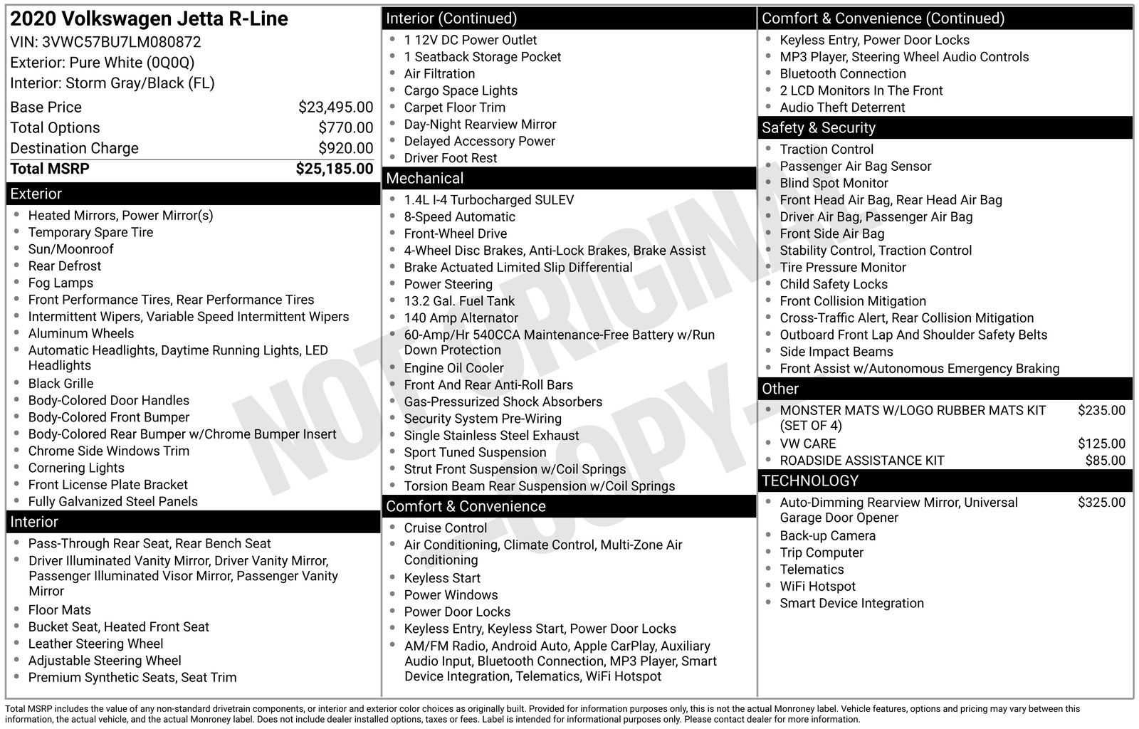 Used Car 2020 Volkswagen Jetta  R-line For Sale Under $15,000 In Austin, Texas