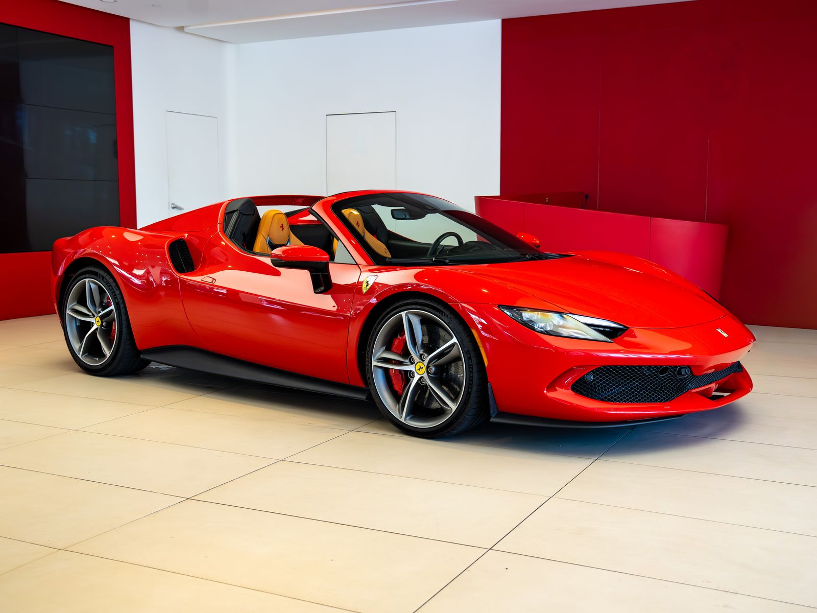 Rosso Corsa 2024 Ferrari 296 GTS Convertible Rear-Wheel Drive 8-Speed Dual Clutch
