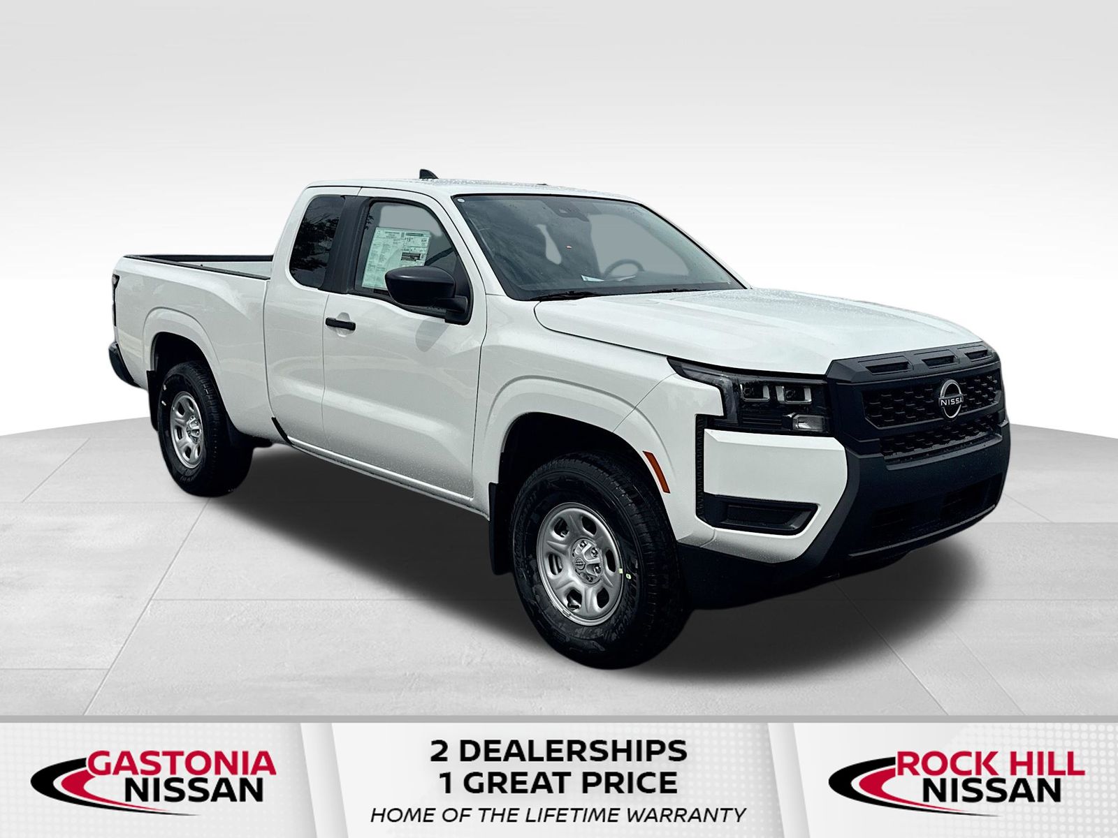Glacier White 2026 Nissan Frontier Pickup Truck Four-Wheel Drive 9-Speed Automatic Overdrive